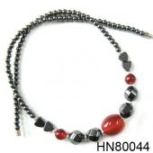 Agate Beads Pendant Hematite Beads Stone Chain Choker Fashion Women Necklace